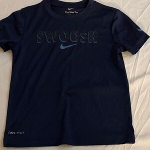 Nike Kids Navy Blue Swoosh Tee